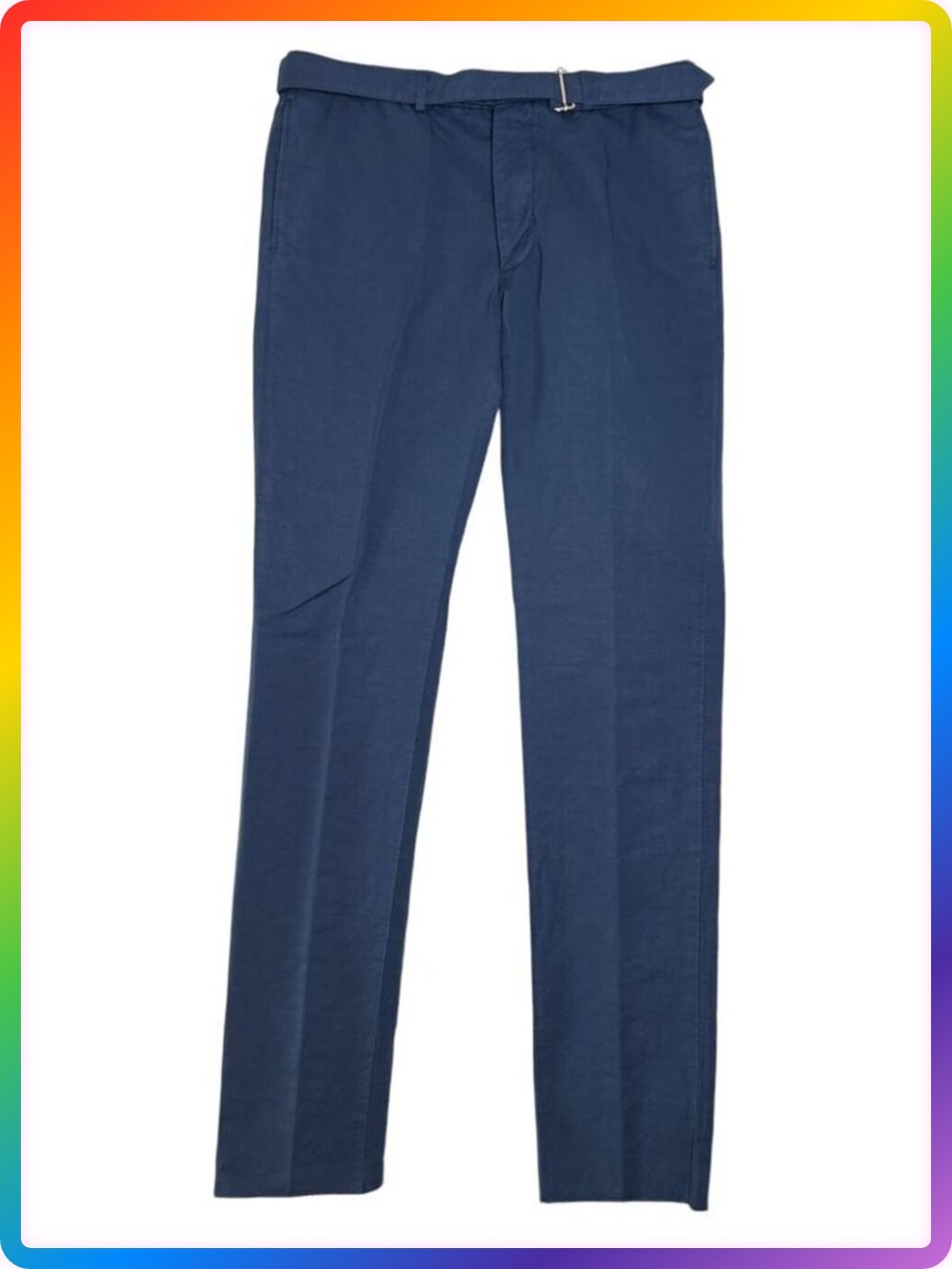 Officine Generale Paul Pant Unhemmed SIZE 50 US 32 33 Navy Garment Dye Trousers